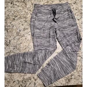 Lulelemon Black And Gray Runner Pant Womens 8 Pocket Drawstring